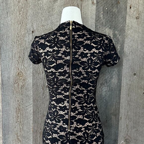 B Darlin Cocktail Dress Sixe 1/2 Black Lace - Picture 4 of 11